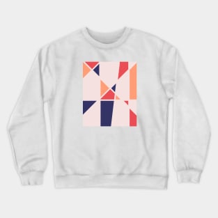 Pink and navy triangles Crewneck Sweatshirt